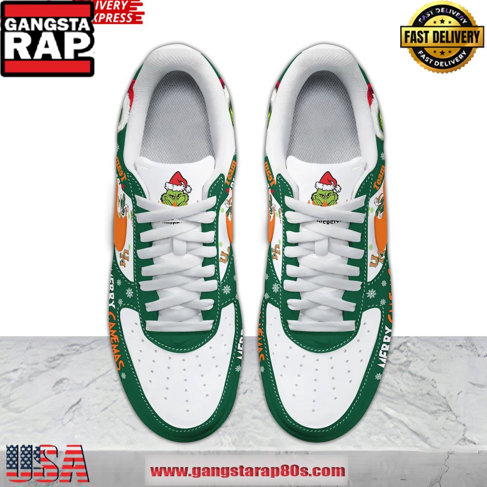 The Grinch x Miami Hurricanes Limited Air Force 1 Running Sneakers The Grinch x Miami Hurricanes Limited Air Force 1 Running Sneakers