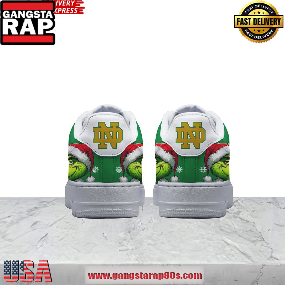 The Grinch x Notre Dame Fighting Irish Limited Air Force 1 Running Sneakers The Grinch x Notre Dame Fighting Irish Limited Air Force 1 Running Sneakers