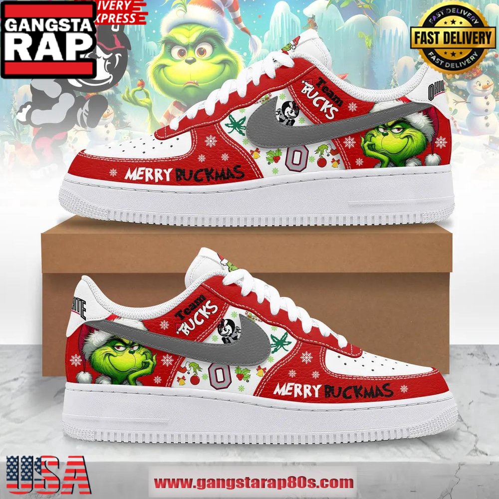 The Grinch x Ohio State Buckeyes Limited Air Force 1 Running Sneakers