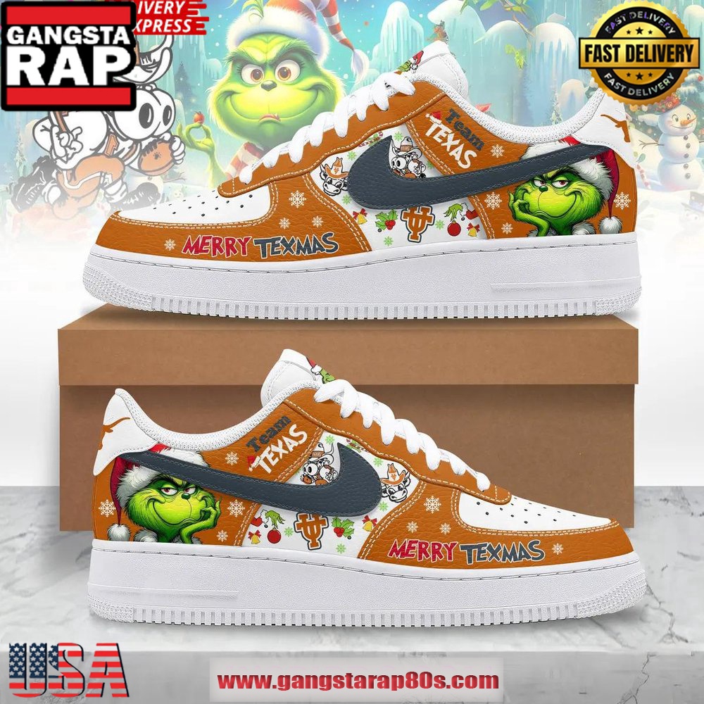 The Grinch x Texas Longhorns Limited Edition Air Force 1 Running Sneakers