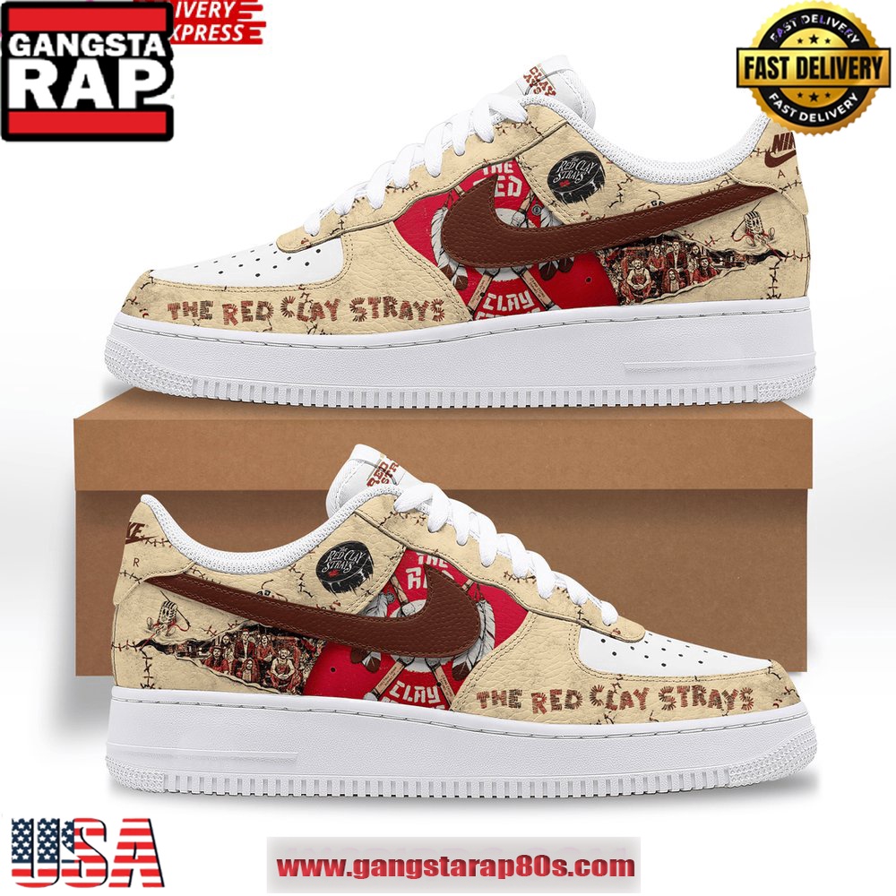 The Red Clay Strays Limited Edition Air Force 1 Running Sneakers Shoes