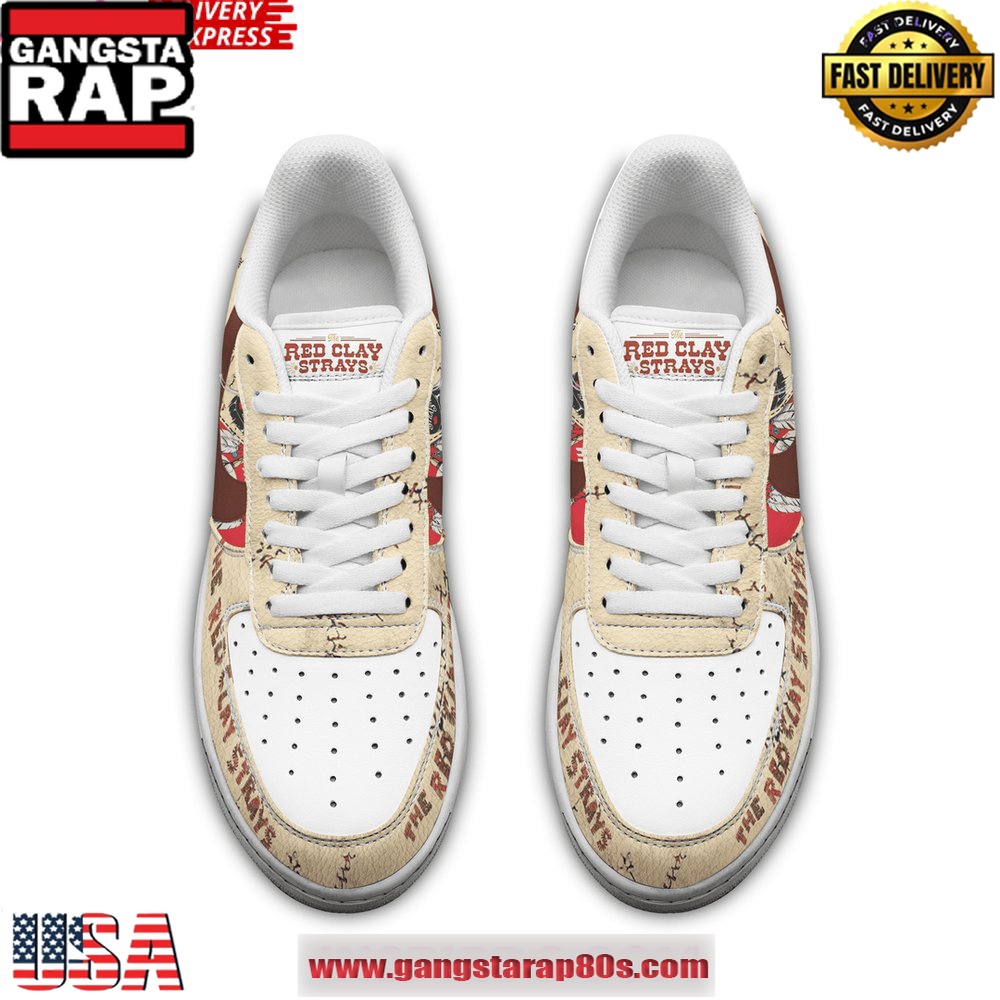 The Red Clay Strays Limited Edition Air Force 1 Running Sneakers Shoes