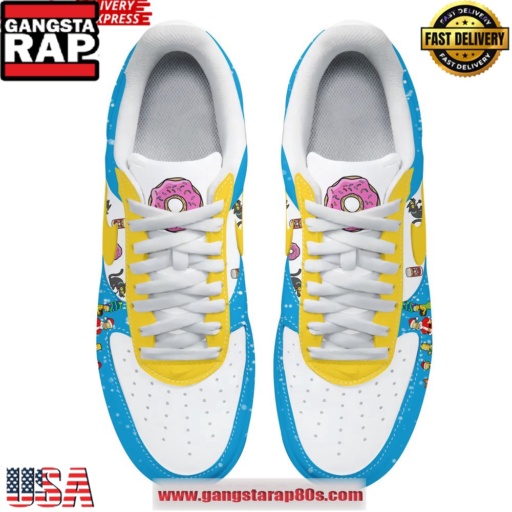 The Simpsons Christmas Limited Edition Air Force 1 Running Sneakers Shoes The Simpsons Christmas Limited Edition Air Force 1 Running Sneakers Shoes