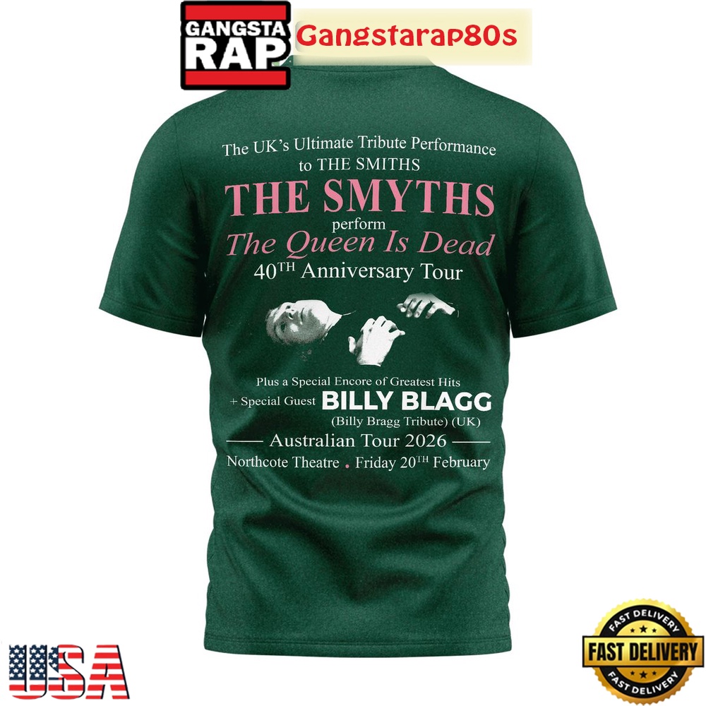 The Smiths The Queen Is Dead 40th Anniversary Tour T-Shirt The Smiths The Queen Is Dead 40th Anniversary Tour T-Shirt