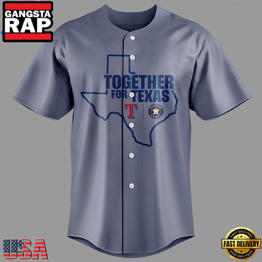 Together for Texas 2025 Limited Premium Edition Grey Baseball Jersey