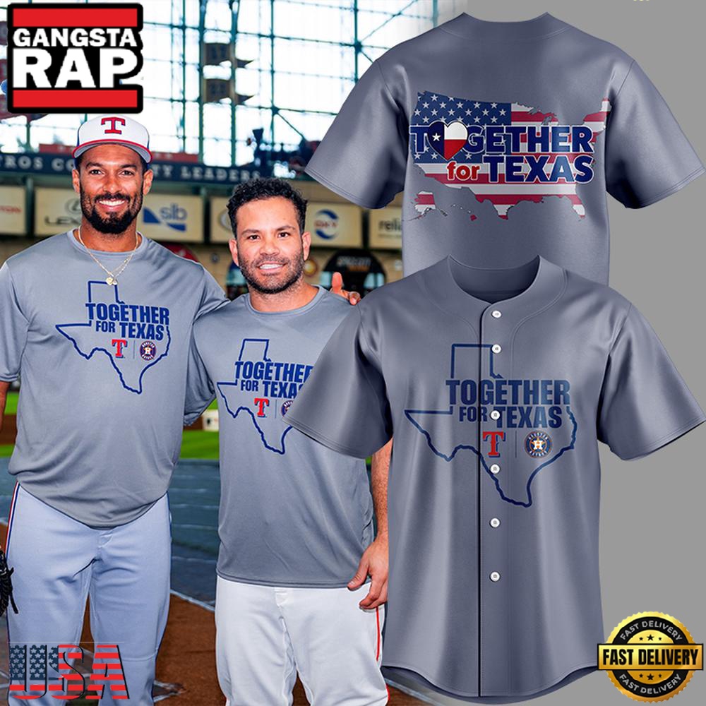Together for Texas 2025 Limited Premium Edition Grey Baseball Jersey