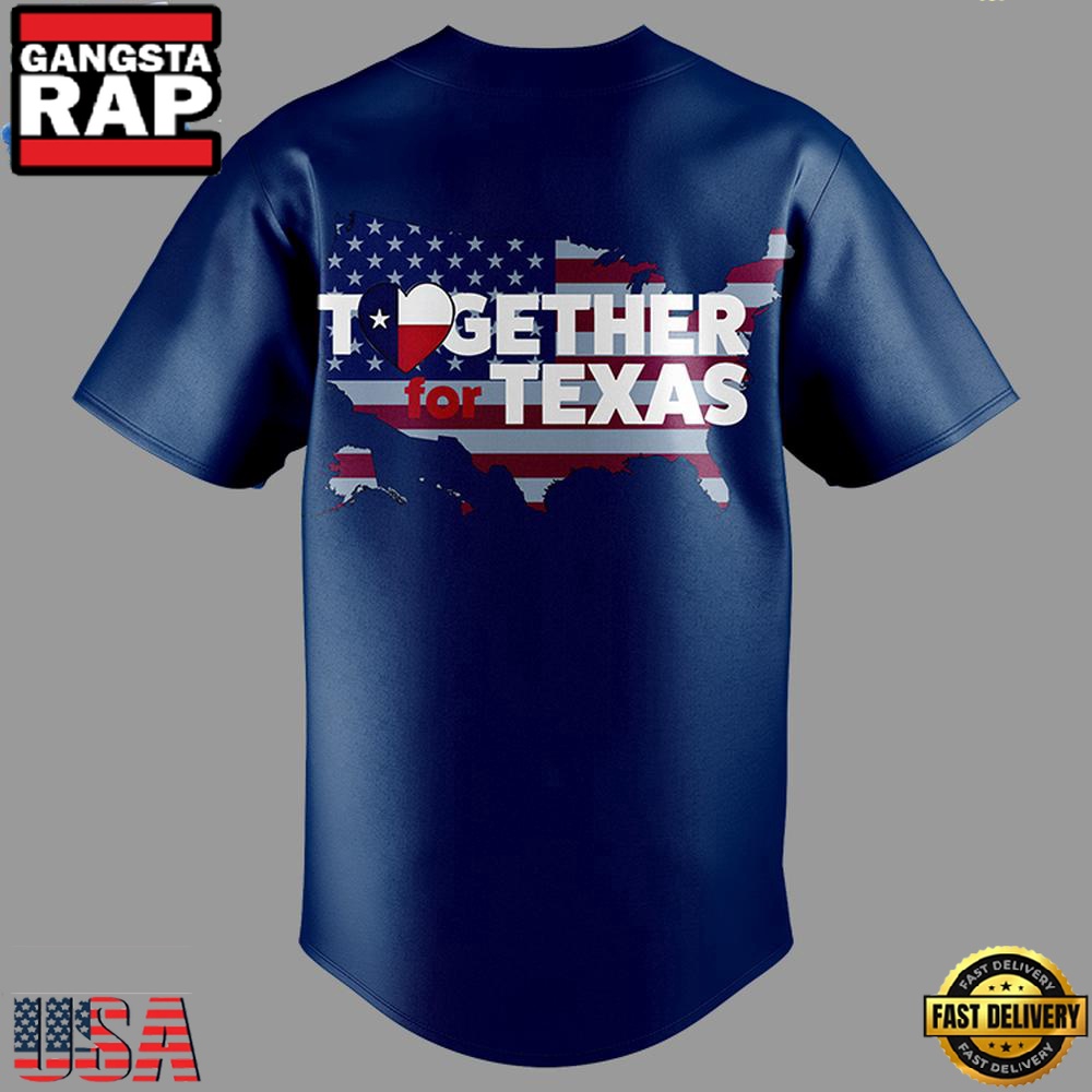 Together for Texas 2025 Limited Premium Edition Navy Baseball Jersey Together for Texas 2025 Limited Premium Edition Navy Baseball Jersey