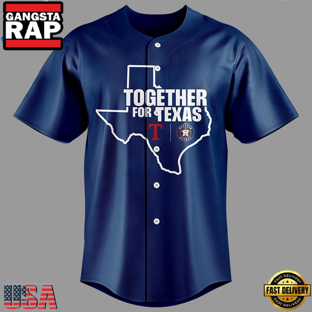 Together for Texas 2025 Limited Premium Edition Navy Baseball Jersey