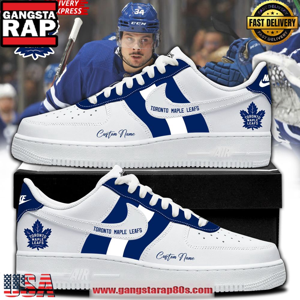 Toronto Maple Leafs Blue Ice Limited Custom Air Force 1 Running Sneakers Shoes