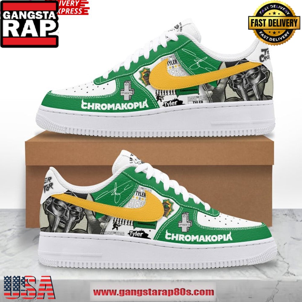 Tyler The Creator x Chromakopia Limited Edition Air Force 1 Running Sneakers