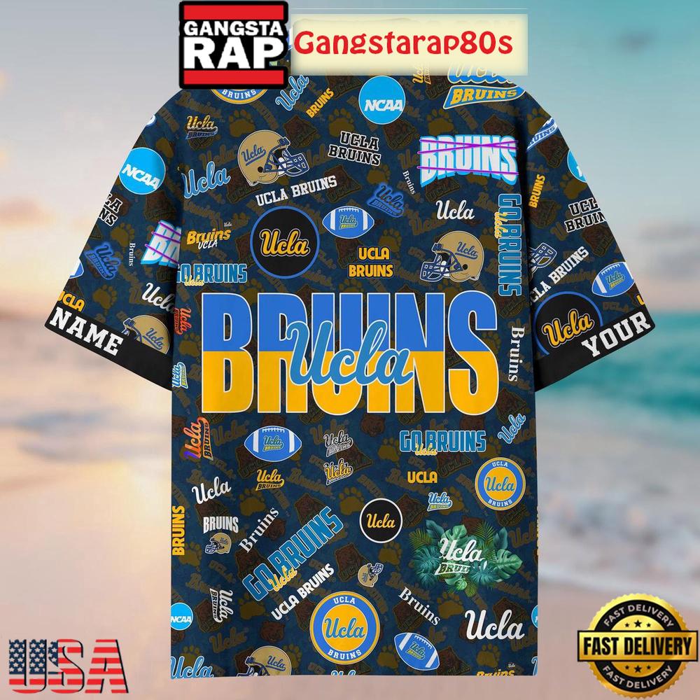 UCLA Bruins Solgan Go Bruins True Fan Spirit Custom Name Aloha Hawaiian Shirt UCLA Bruins Solgan Go Bruins True Fan Spirit Custom Name Aloha Hawaiian Shirt
