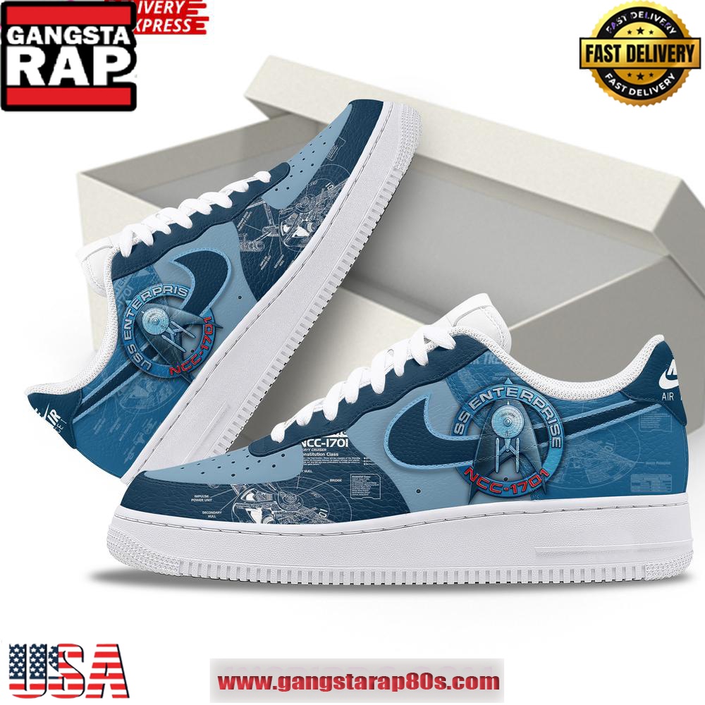 USS Enterprise Star Trek Limited Edition Air Force 1 Running Sneakers Shoes USS Enterprise Star Trek Limited Edition Air Force 1 Running Sneakers Shoes