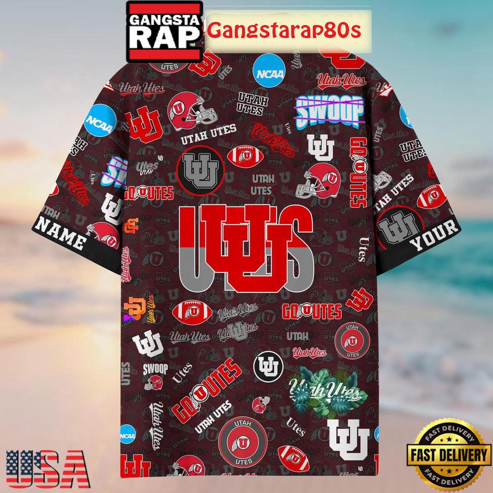 Utah Utes Solgan Go Utes True Fan Spirit Custom Name Aloha Hawaiian Shirt Utah Utes Solgan Go Utes True Fan Spirit Custom Name Aloha Hawaiian Shirt