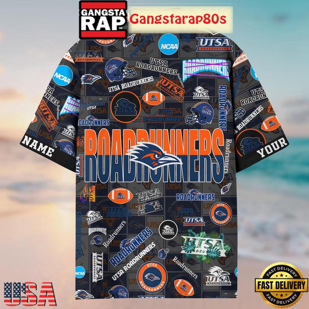 UTSA Roadrunners Solgan True Fan Spirit Custom Name Aloha Hawaiian Shirt UTSA Roadrunners Solgan True Fan Spirit Custom Name Aloha Hawaiian Shirt