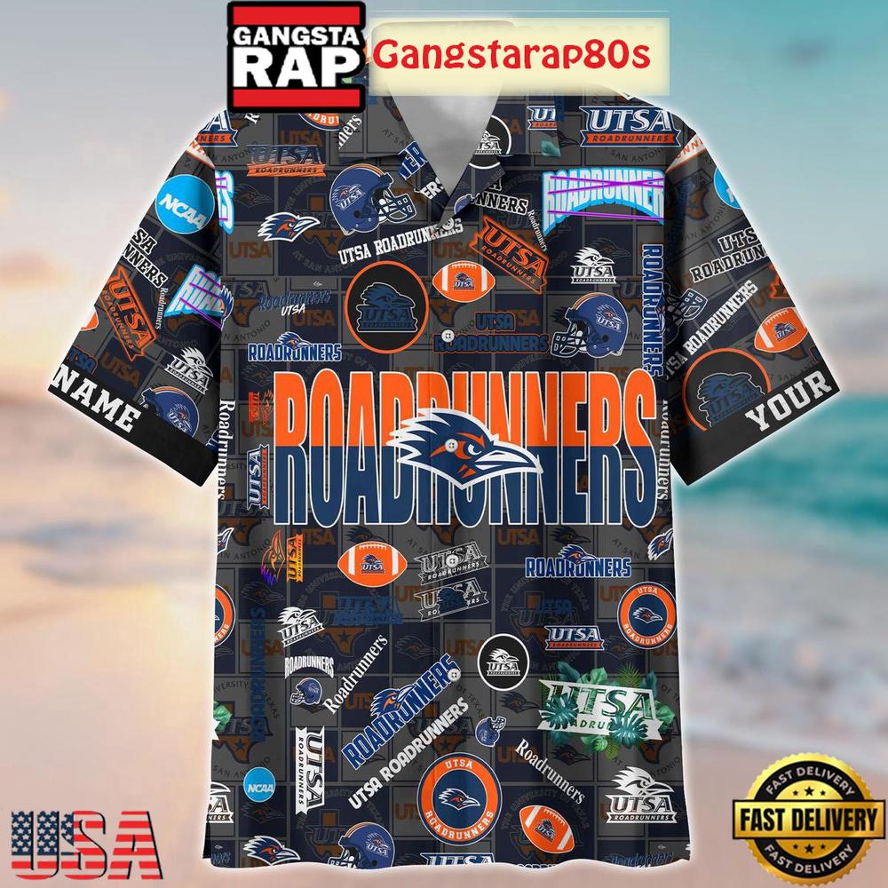 UTSA Roadrunners Solgan True Fan Spirit Custom Name Aloha Hawaiian Shirt UTSA Roadrunners Solgan True Fan Spirit Custom Name Aloha Hawaiian Shirt