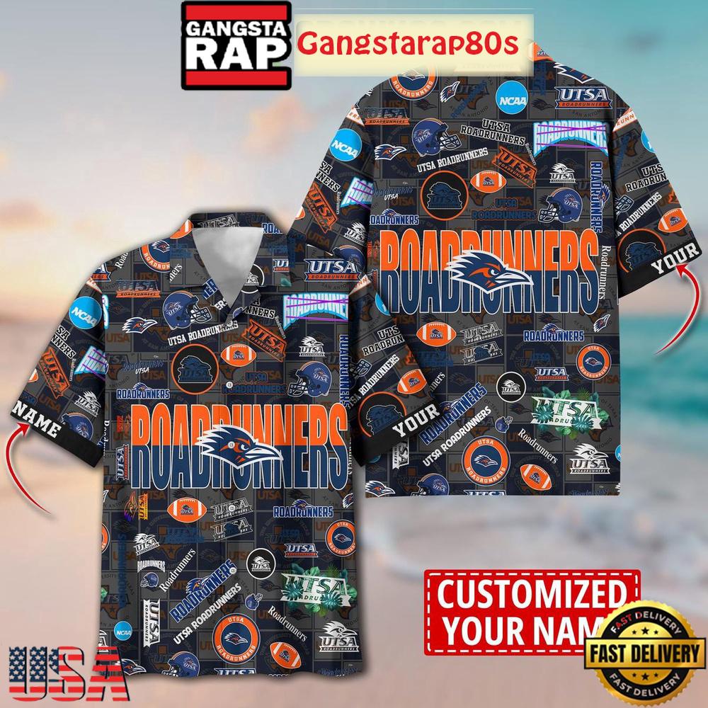 UTSA Roadrunners Solgan True Fan Spirit Custom Name Aloha Hawaiian Shirt UTSA Roadrunners Solgan True Fan Spirit Custom Name Aloha Hawaiian Shirt