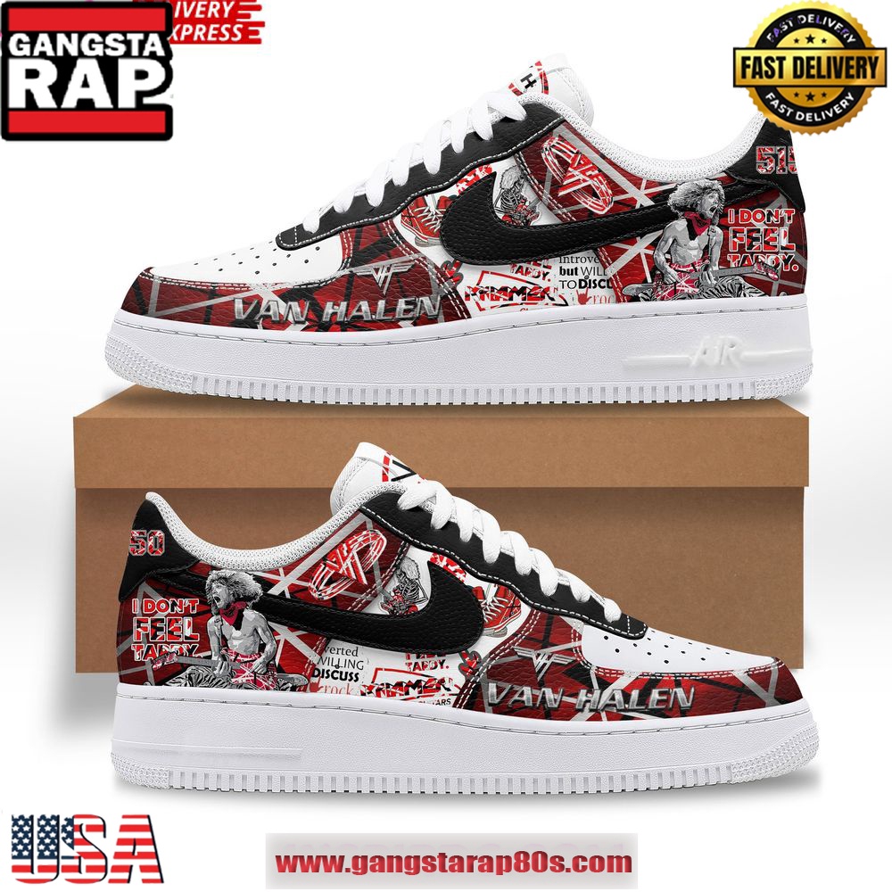 Van Halen Don’t Feel Tardy Limited Edition Air Force 1 Sneakers Shoes