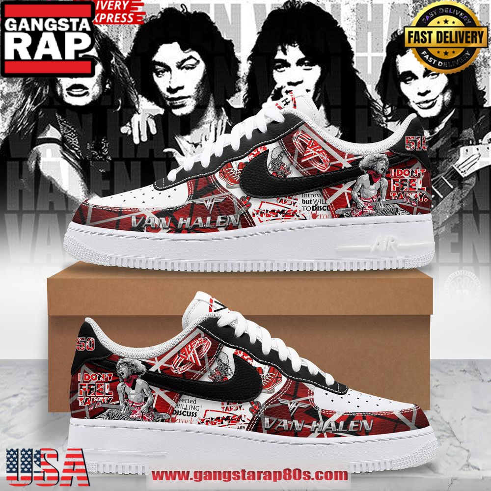 Van Halen Don’t Feel Tardy Limited Edition Air Force 1 Sneakers Shoes