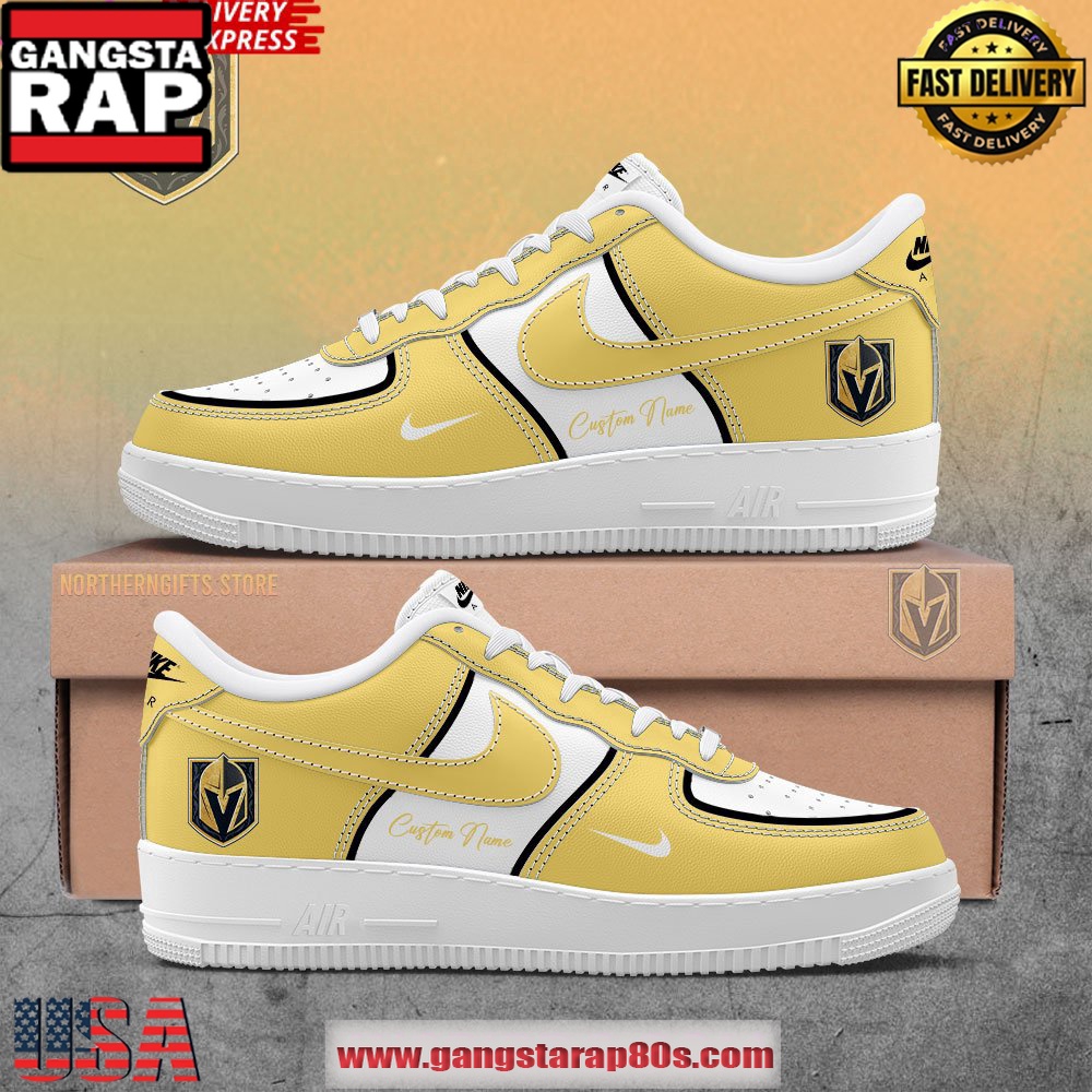 Vegas Golden Knights Custom Air Force 1 Running Sneakers Shoes