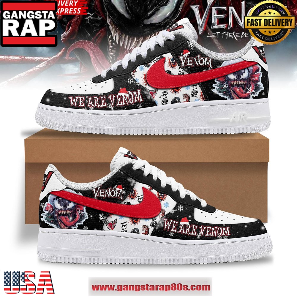 Venom Christmas Holiday Limited Edition Air Force 1 Running Sneakers