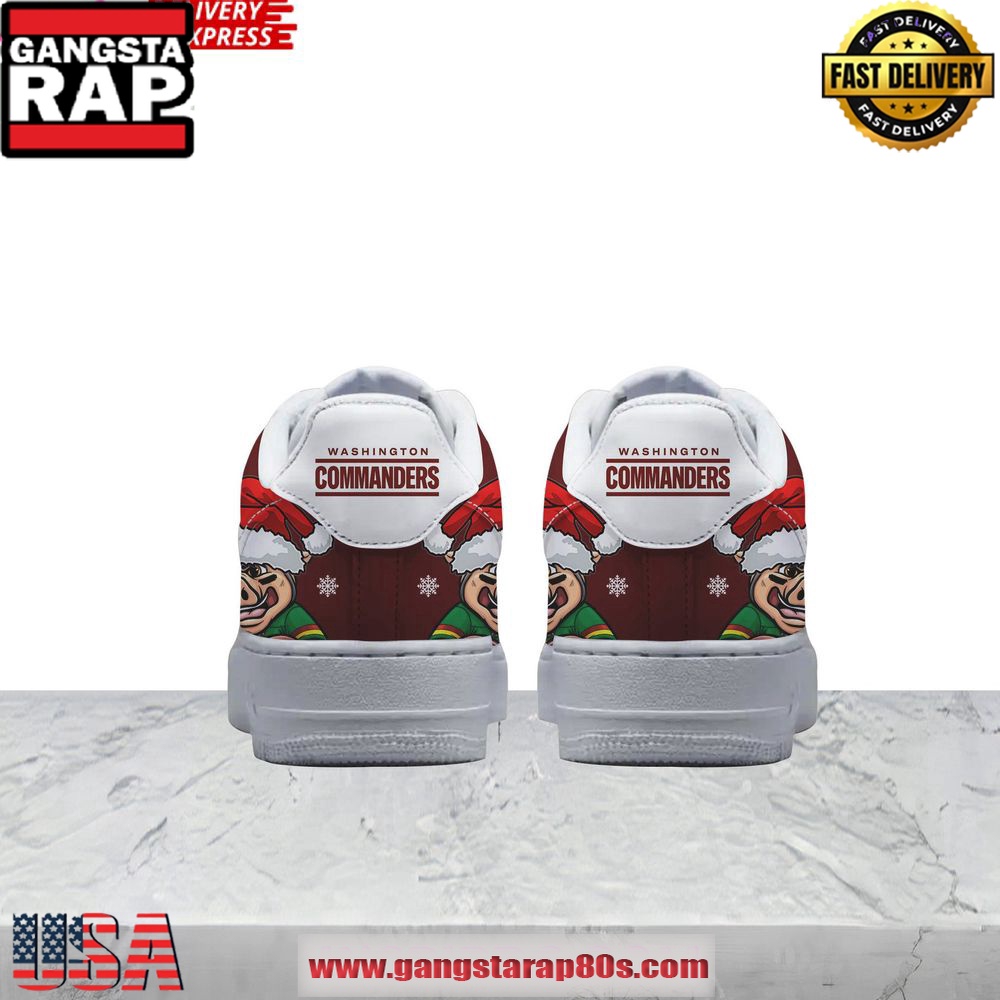 Washington Commanders Christmas New Version Air Force 1 Running Sneakers Shoes Washington Commanders Christmas New Version Air Force 1 Running Sneakers Shoes