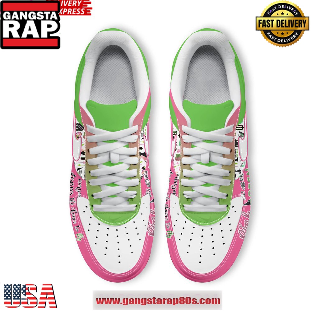 Wicked Musical Limited Edition Air Force 1 Running Sneakers Shoes Wicked Musical Limited Edition Air Force 1 Running Sneakers Shoes