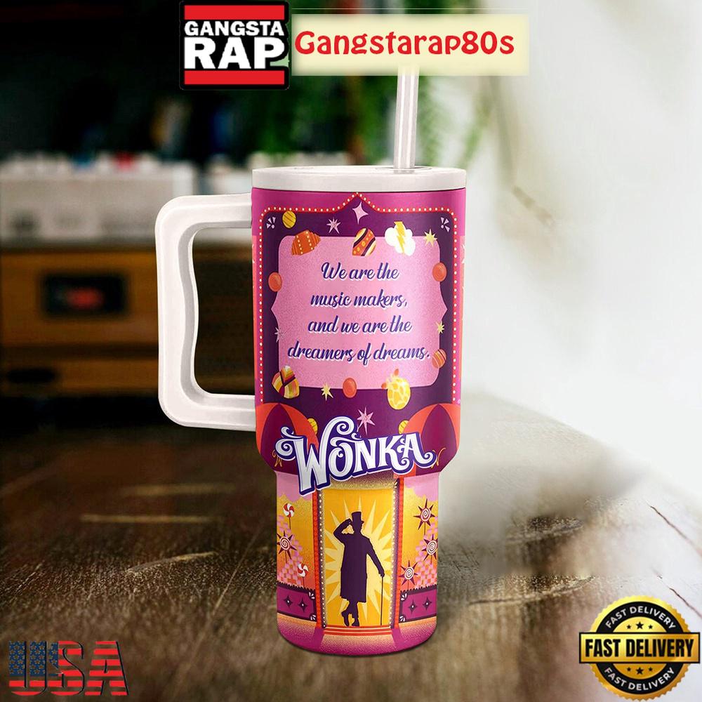 Willy Wonka Chocolate Factory Movie Fan Tumbler Cup 40oz Willy Wonka Chocolate Factory Movie Fan Tumbler Cup 40oz