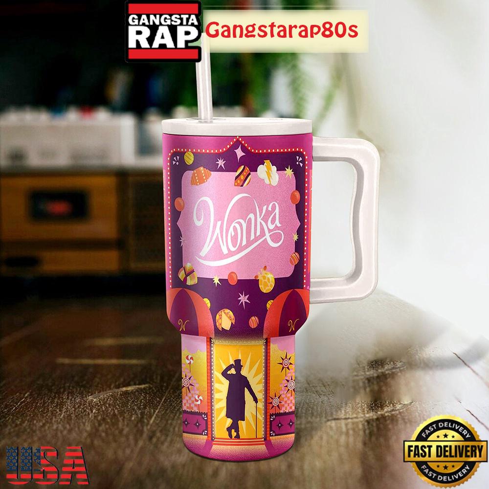 Willy Wonka Chocolate Factory Movie Fan Tumbler Cup 40oz