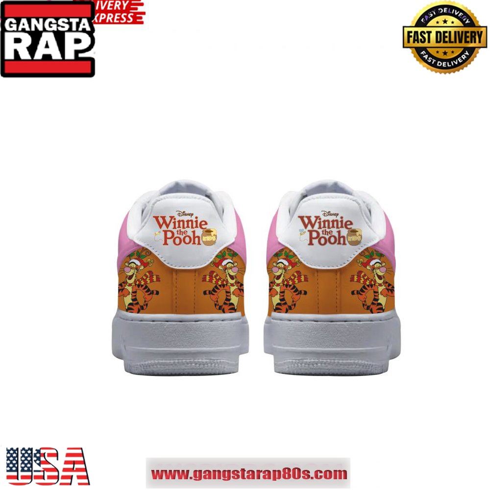 Winnie the Pooh Christmas Limited Edition Air Force 1 Running Sneakers Shoes