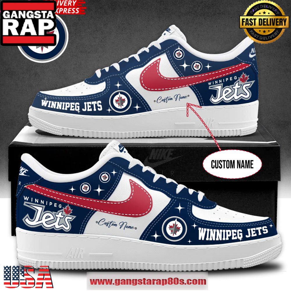 Winnipeg Jets Special Edition Custom Air Force 1 Running Sneakers Shoes
