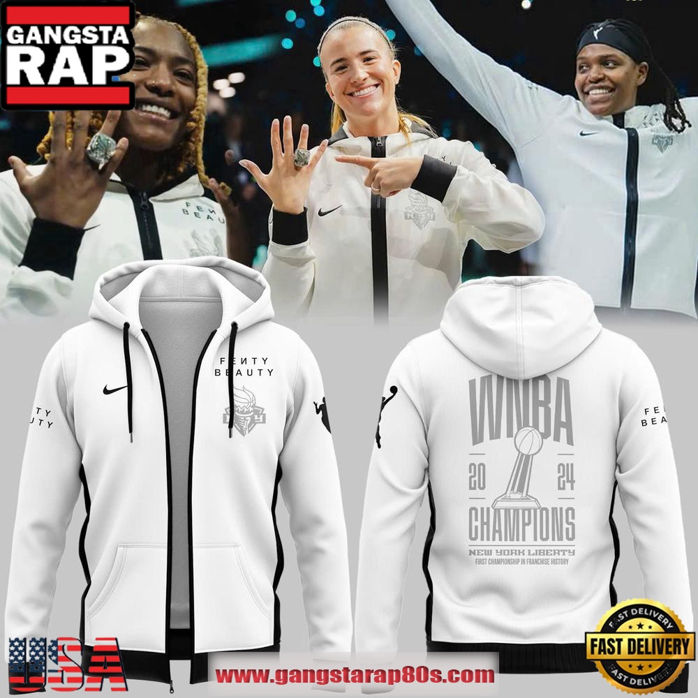 WNBA Champions New York Liberty Fenty Beauty Special Edition Unisex Zip Hoodie