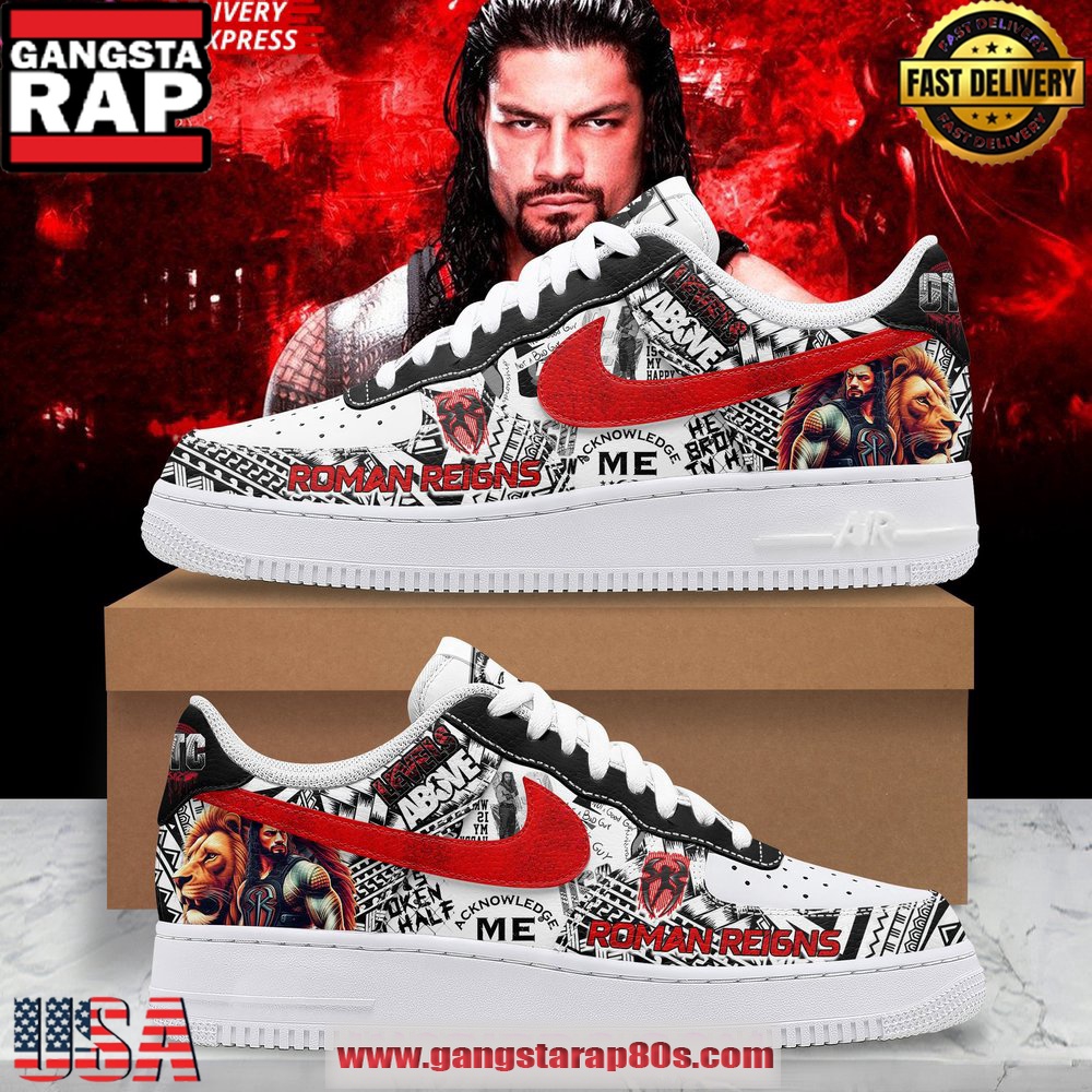 WWE Roman Reigns OTC Special Edition Air Force 1 Running Sneakers Shoes