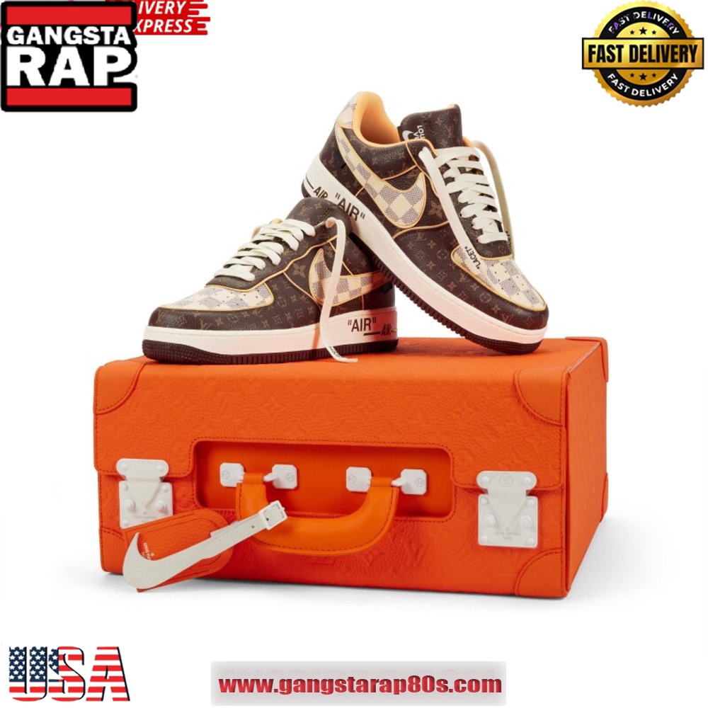 x Louis Vuitton Air Force 1 Sneakers Shoes ‘Brown Monogram’