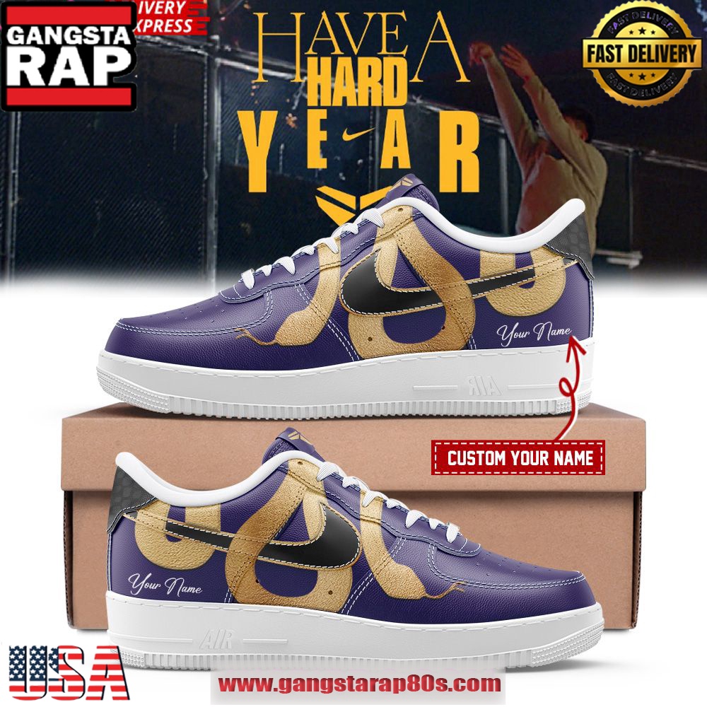 Year of the Mamba New Kobe Air Force 1 Shoes Purple Custom Sneakers Shoes Year of the Mamba New Kobe Air Force 1 Shoes Purple Custom Sneakers Shoes