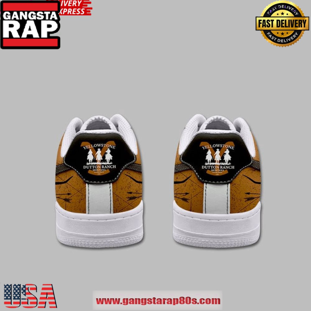 Yellowstone Dutton Ranch Limited Edition Air Force 1 Shoes Running Sneakers Yellowstone Dutton Ranch Limited Edition Air Force 1 Shoes Running Sneakers