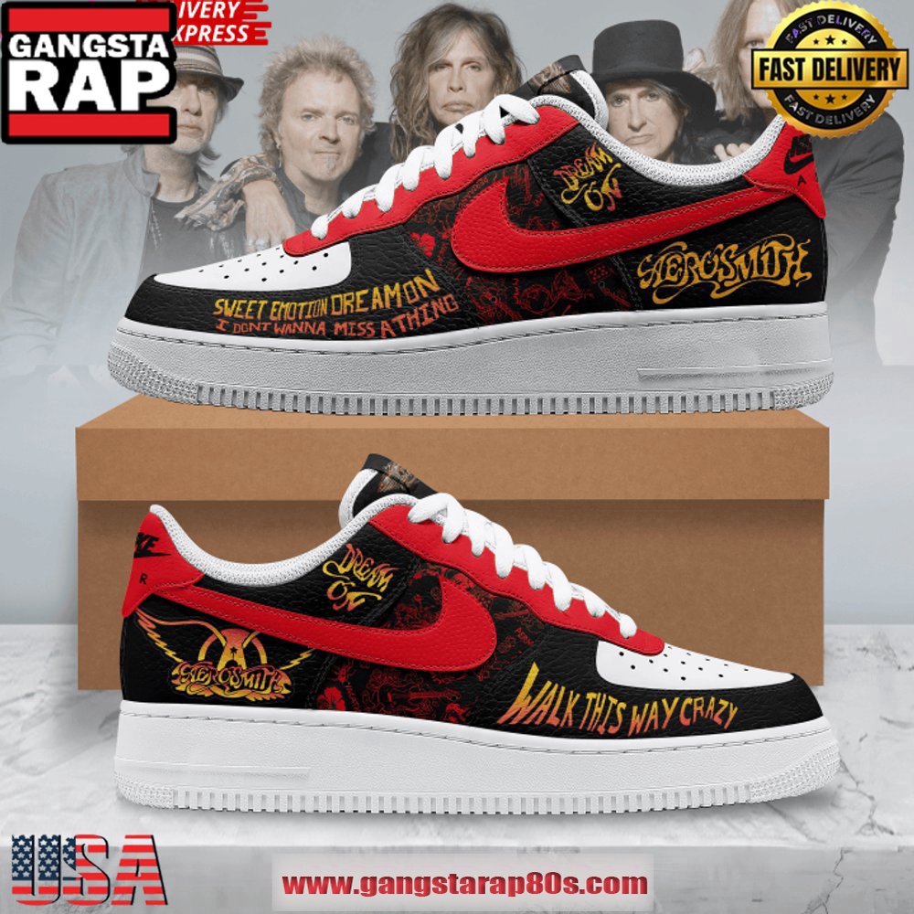 Aerosmith Tribute Limited Edition Air Force 1 Sneakers Shoes