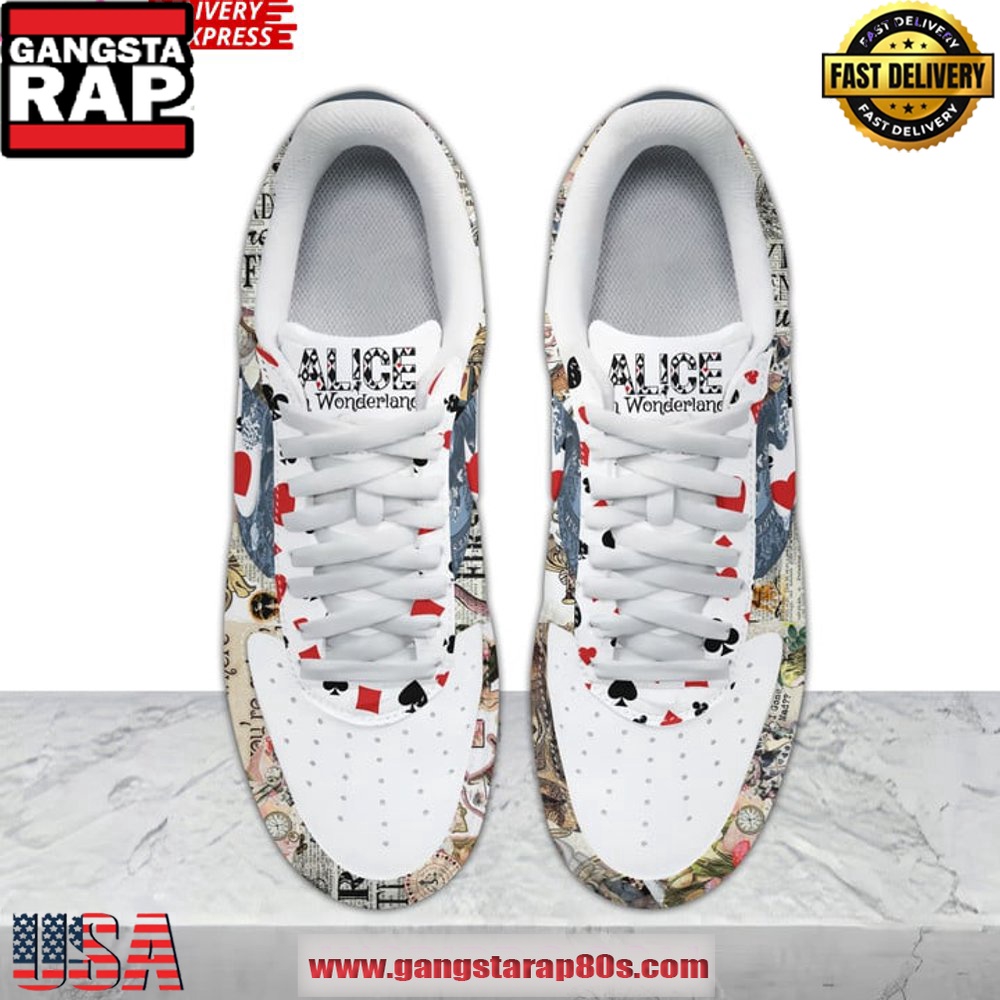 Alice In Wonderland Limited Edition Air Force 1 Sneakers Shoes Alice In Wonderland Limited Edition Air Force 1 Sneakers Shoes