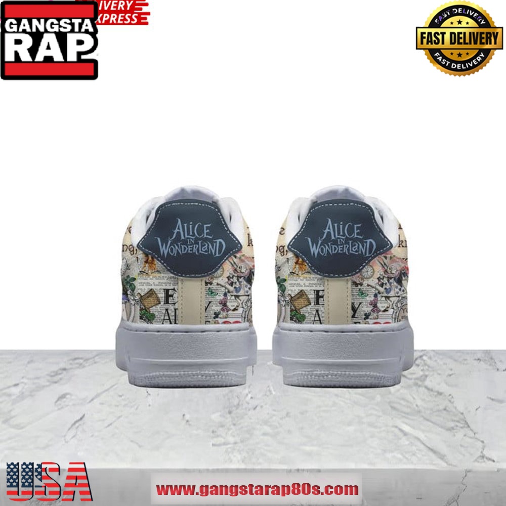 Alice In Wonderland Limited Edition Air Force 1 Sneakers Shoes Alice In Wonderland Limited Edition Air Force 1 Sneakers Shoes