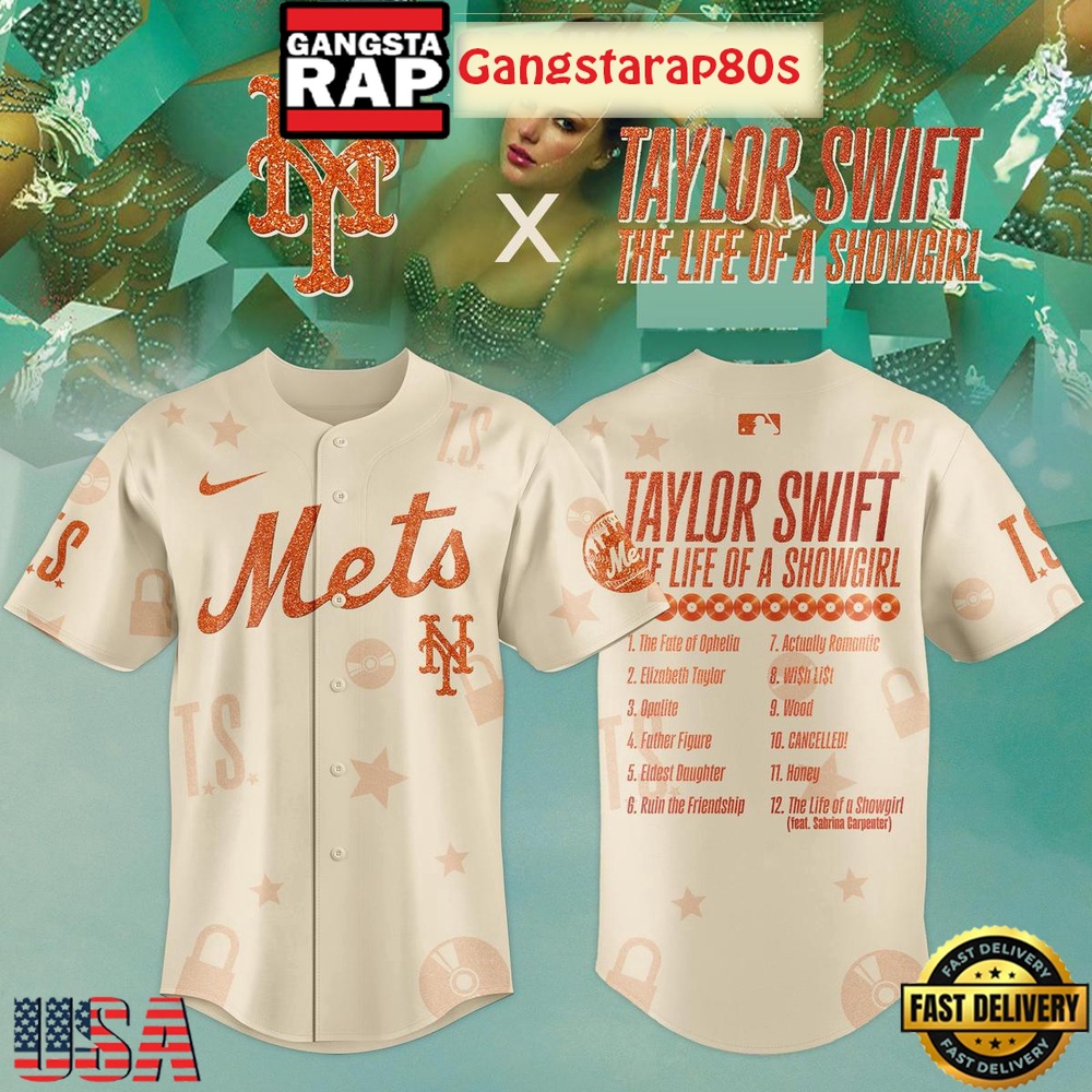 All Team MLB Celebration Taylor Swift New Album 2025 The Life Of A Showgirl Baseball Jersey