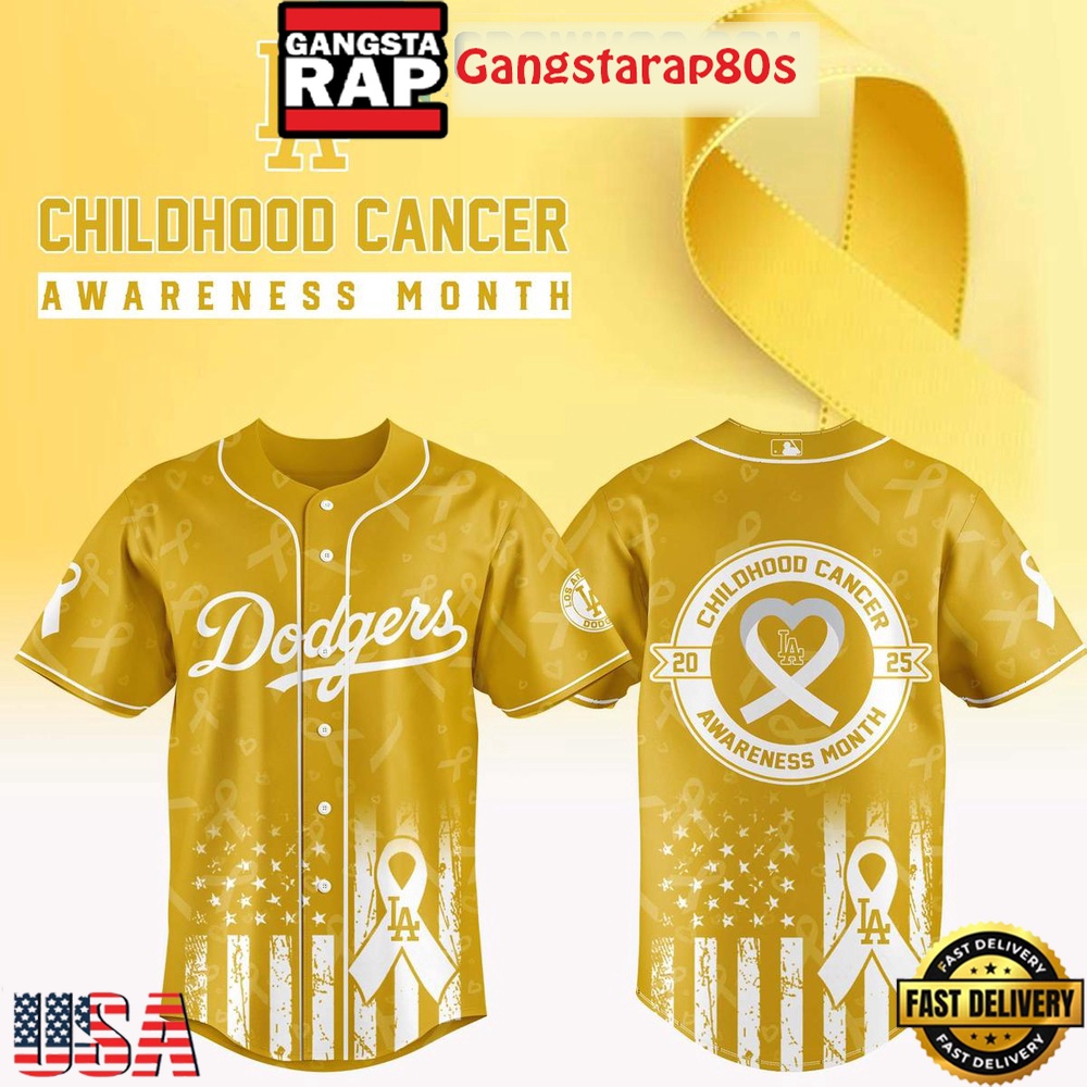 All Team MLB x Childhood Cancer Awareness Month Special Baseball Jersey