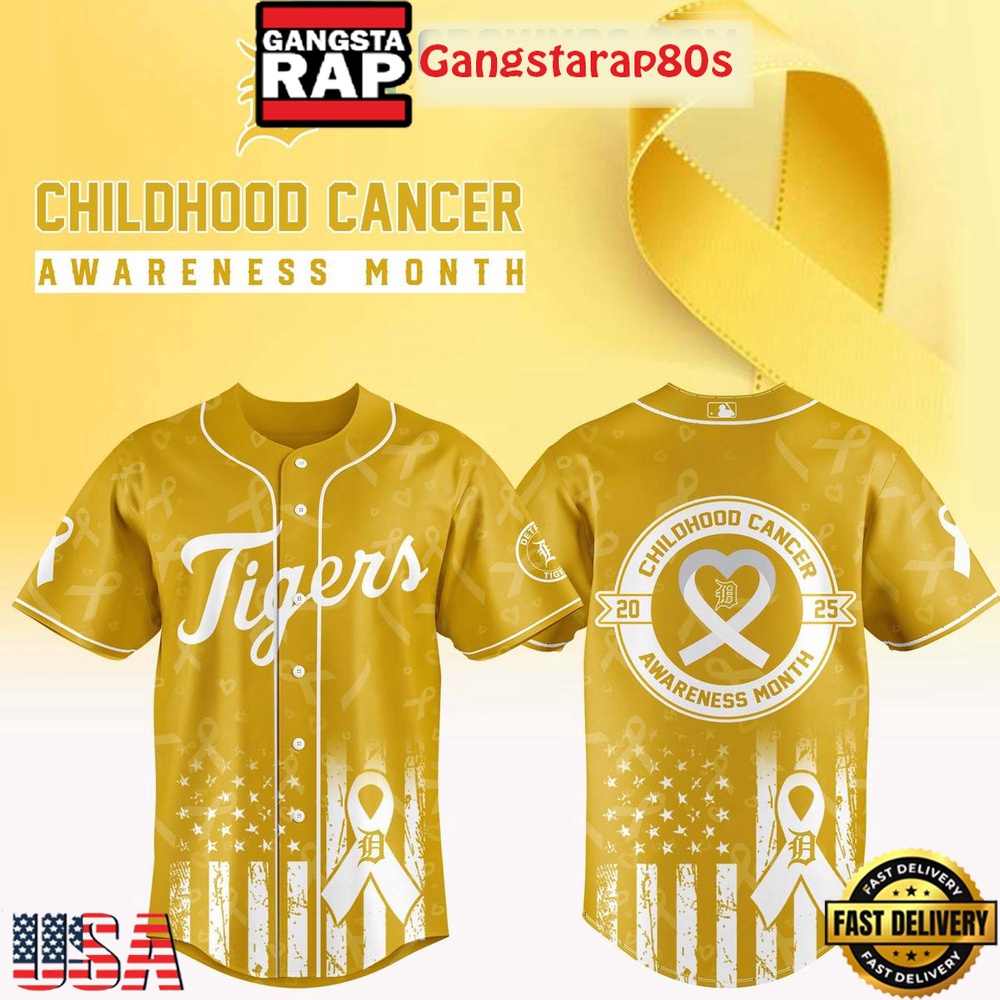 All Team MLB x Childhood Cancer Awareness Month Special Baseball Jersey
