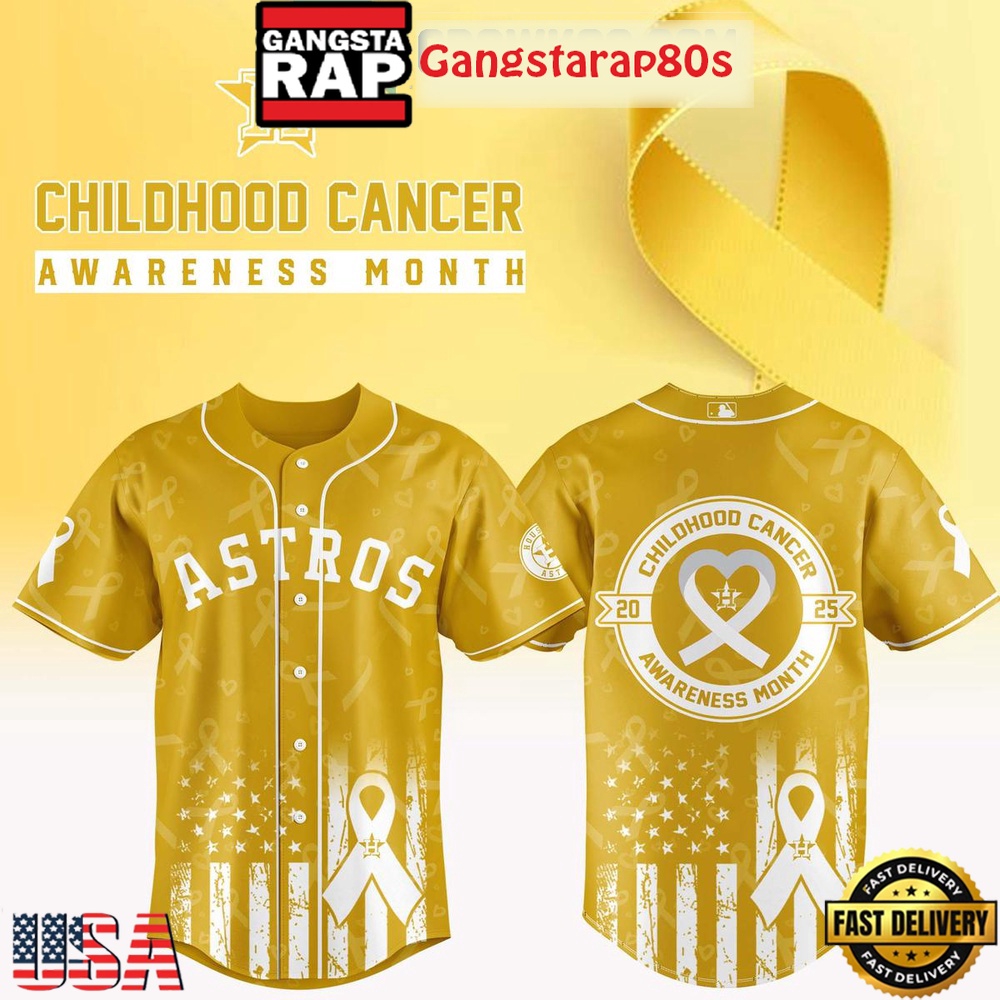 All Team MLB x Childhood Cancer Awareness Month Special Baseball Jersey