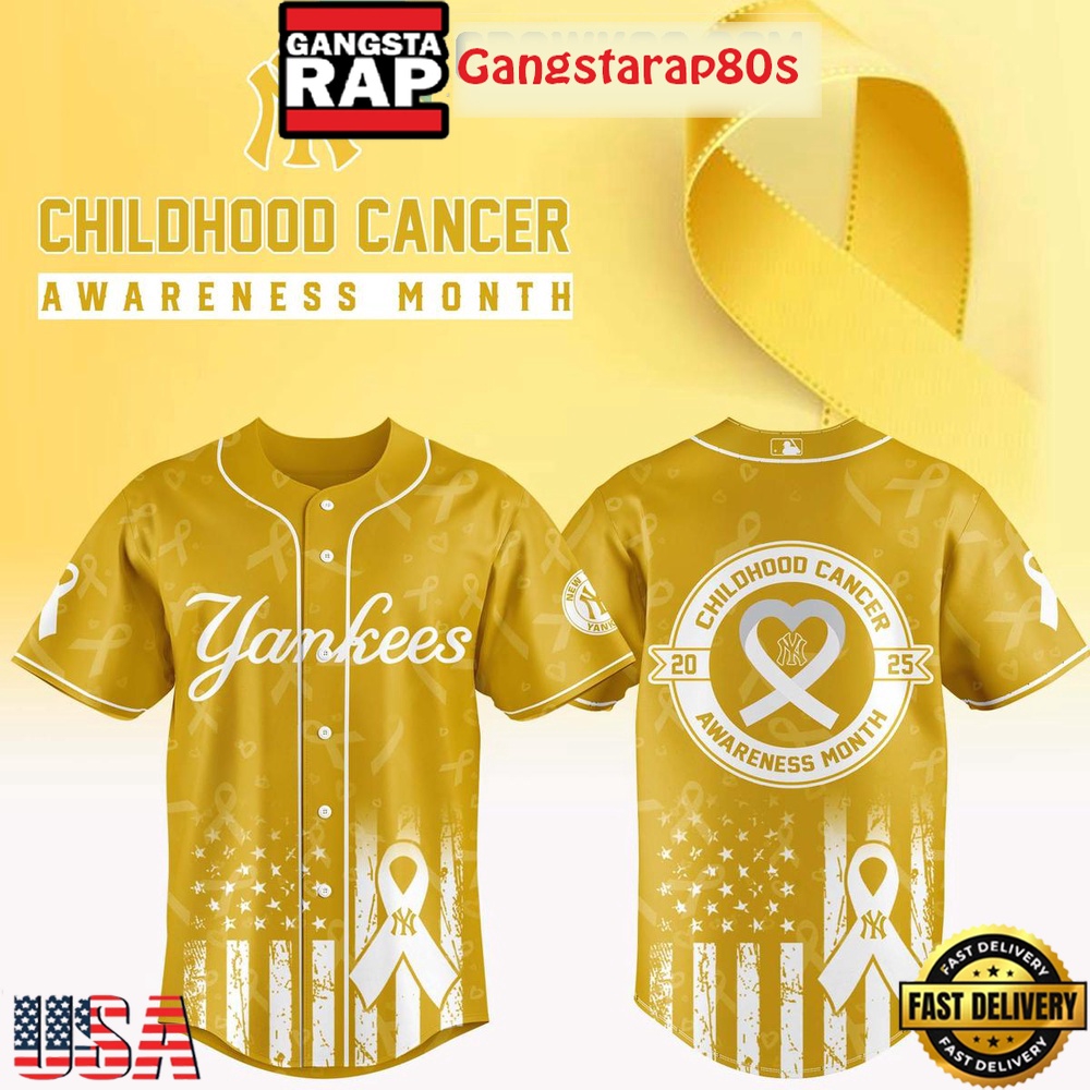 All Team MLB x Childhood Cancer Awareness Month Special Baseball Jersey
