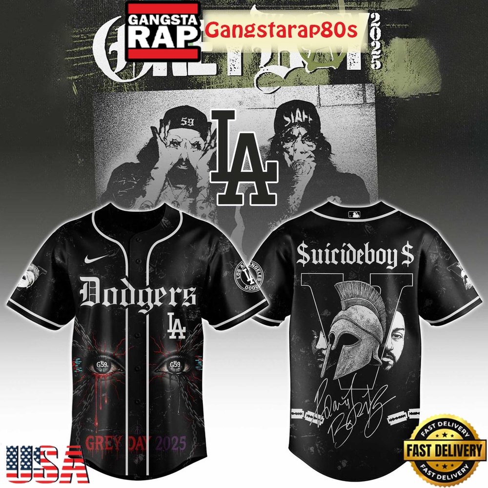 All Team MLB x Suicideboys G59 Greyday Tour 2025 Baseball Jersey
