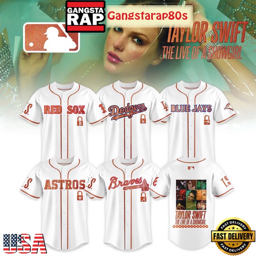 All Team MLB x Taylor Swift The Life Of A Showgirl Album 2025 Baseball Jersey