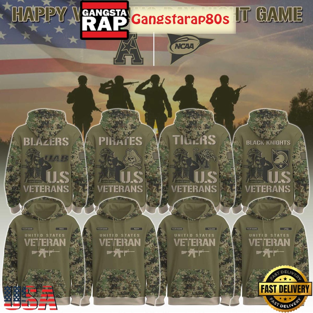 All Team NCAA Happy Birthday Veterans Day Night Unisex 3D Hoodie