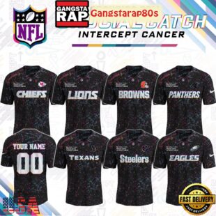 All Team NFL x Crucial Catch Intercept Cancer Custom Football Jersey