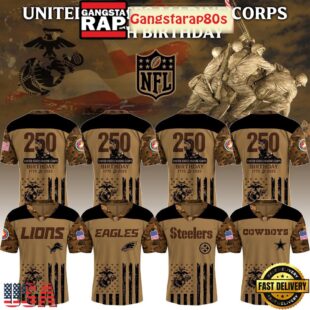 All Team NFL x US Marine Corps 250th Anniversary 2025 Football Jersey