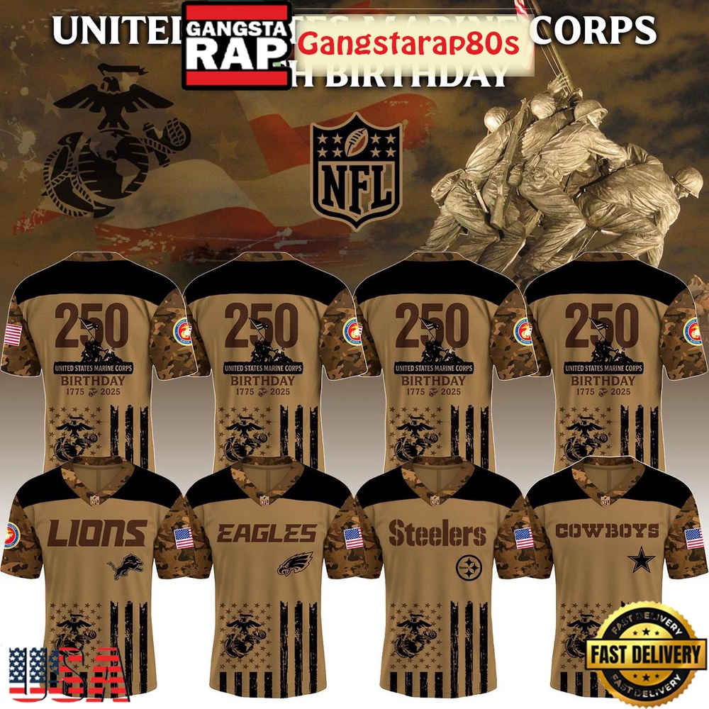 All Team NFL x US Marine Corps 250th Anniversary 2025 Football Jersey All Team NFL x US Marine Corps 250th Anniversary 2025 Football Jersey