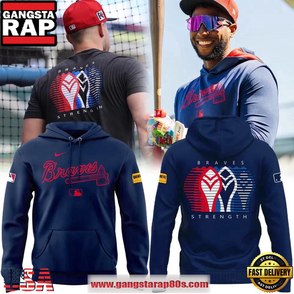 Atlanta Braves Baseball Braves Strength Navy Hoodie Shirt
